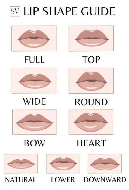 Lip Reference- Bow, Slight Upturn